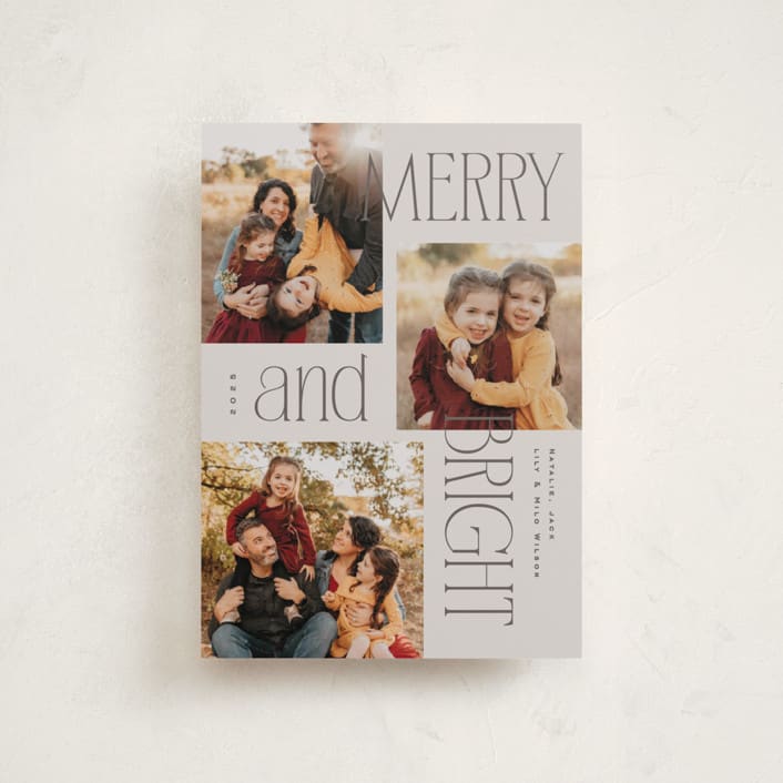 "Modern collage" - Holiday Cards in Chai by Owl and Toad - Front
