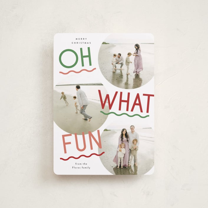 "Fun Redux" - Holiday Cards in Candy Cane by Everett Paper Goods - Front