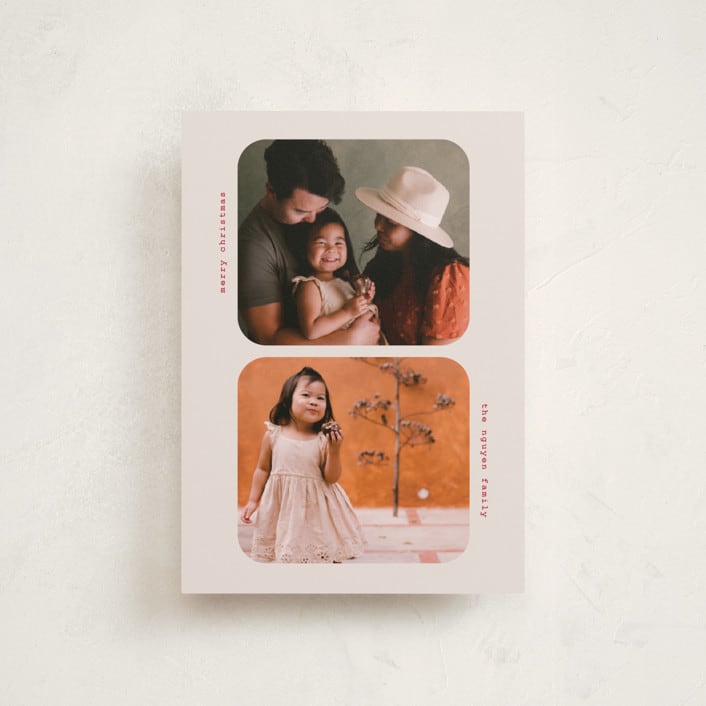 "Little Greetings" - Holiday Cards in Cream by Ilene Guy - Front