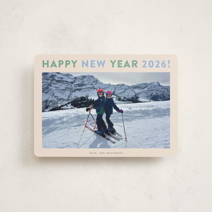 "Happy Colors" - Holiday Cards in Spearmint by Carolyn MacLaren - Front