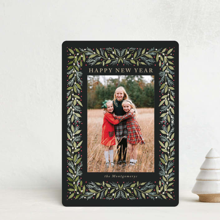 "Framosa" - Holiday Cards in Coal by Petra Kern - Front