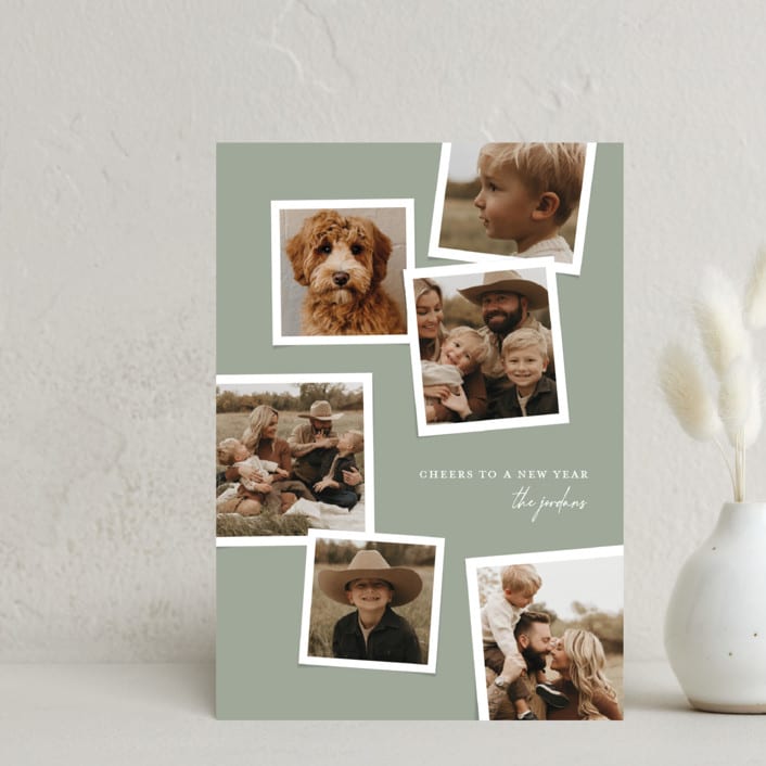 "Blessed Collage" - Holiday Cards in Fir by Olivia Williams - Front