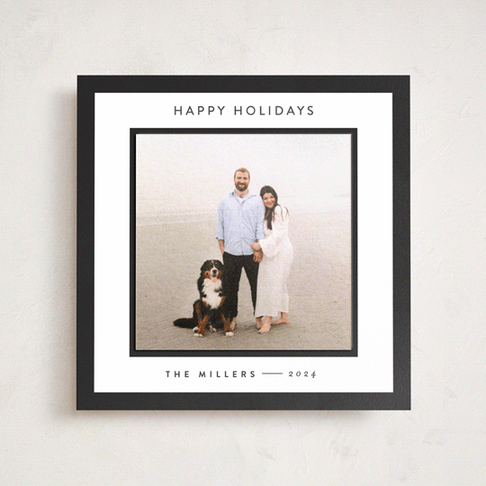 "square" - Holiday Photo Mount Cards in Charcoal by JoAnn Jinks - Front