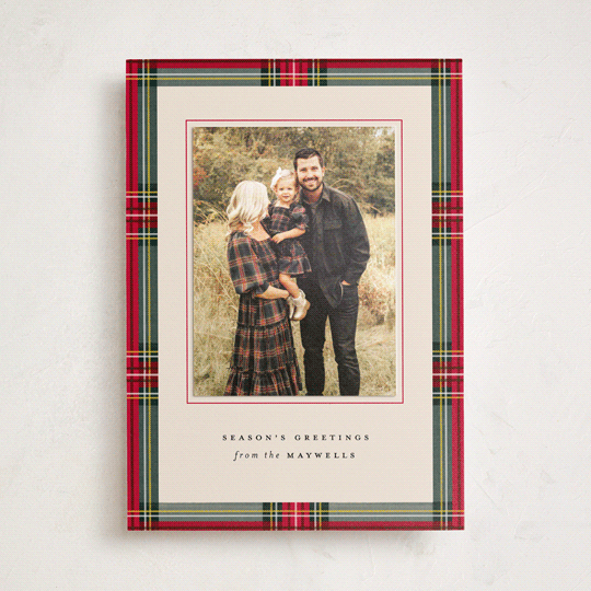 "Highland Holiday" - Holiday Photo Mount Cards in Classic by Olivia Kanaley Inman - Front