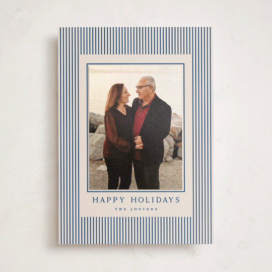 "The Prep" - Holiday Photo Mount Cards in Navy by Kristie Kern - Front