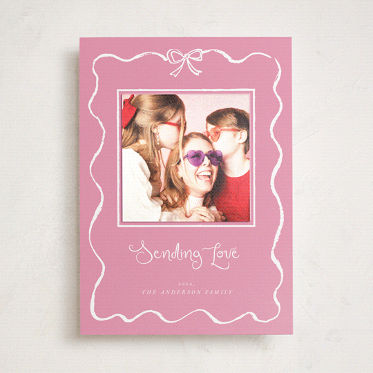 "quirky fun" - Holiday Photo Mount Cards in Rose by Cass Loh - Front