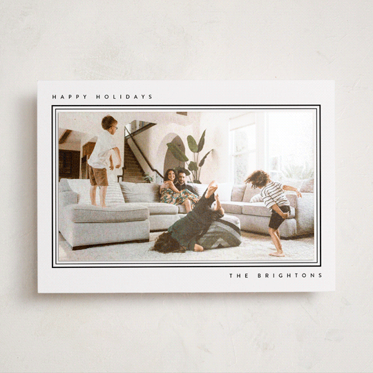 "Airy" - Holiday Photo Mount Cards in Snow Man by Adelyn T. - Front