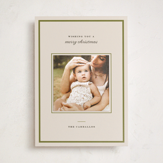 "Dorset" - Holiday Photo Mount Cards in Juniper by Amy Kross - Front
