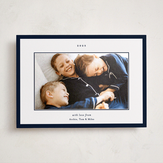 "Shortbread" - Holiday Photo Mount Cards in Navy by Blustery August - Front