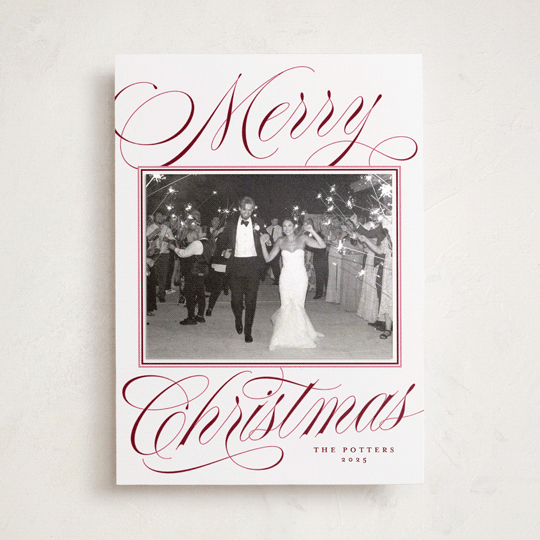 "Sugarplum" - Holiday Photo Mount Cards in Sugar Plum by Alston Foster - Front