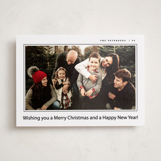 "Serenata" - Holiday Photo Mount Cards in Midnight by Pati Cascino - Front