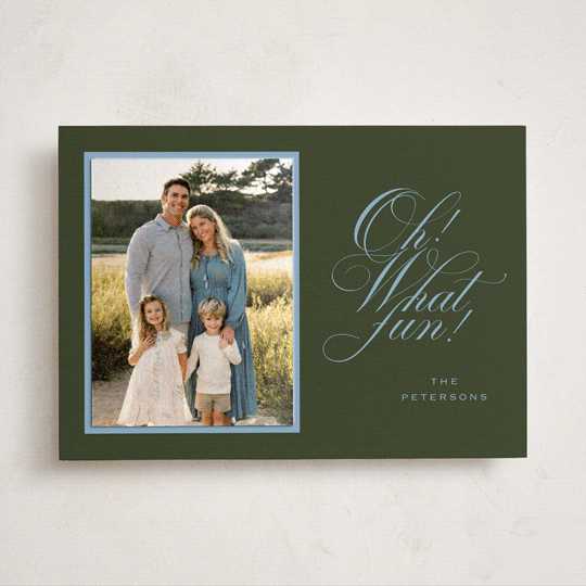 "Family Traditions" - Holiday Photo Mount Cards in Evergreen by Erin Hodges - Front