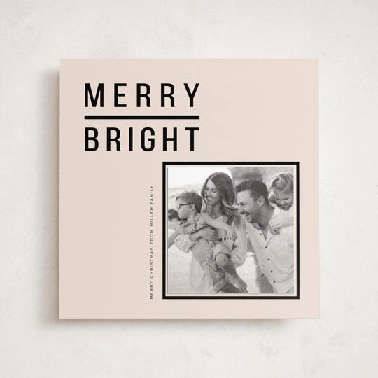 "Modern & Merry" - Holiday Photo Mount Cards in Ink by Joyce Pinheiro - Front