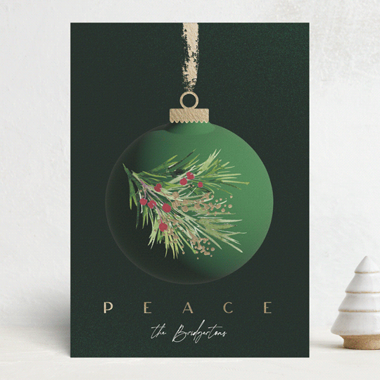 "vintage bauble" - Holiday Cards in Emerald by silverscreen studio - Front
