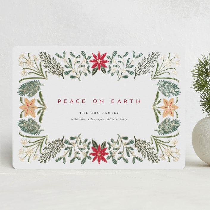 "Paper Whites" - Holiday Cards in Snow by Amy Kross - Front