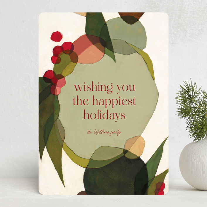 "Cirque" - Holiday Cards in Spruce by Wendy Keller - Front
