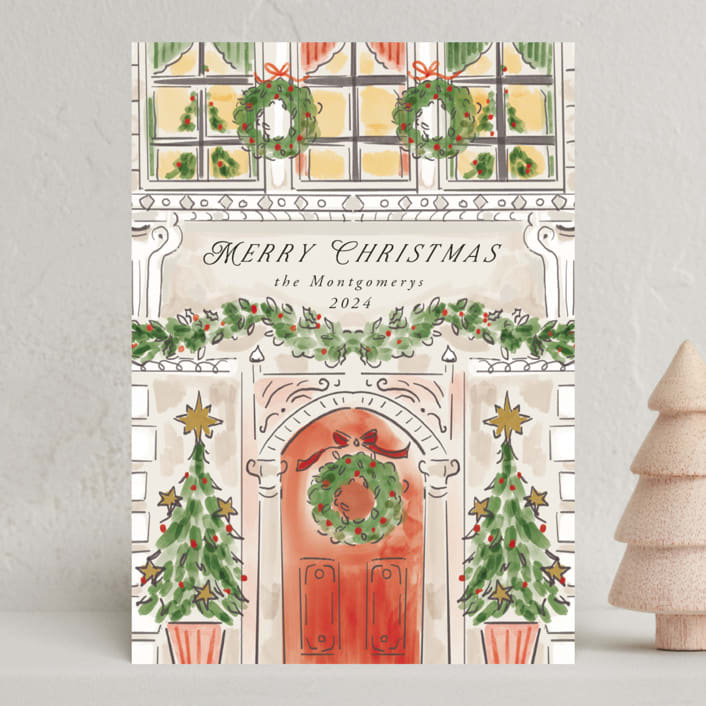 "A House" - Holiday Cards in Ivory by Petra Kern - Front