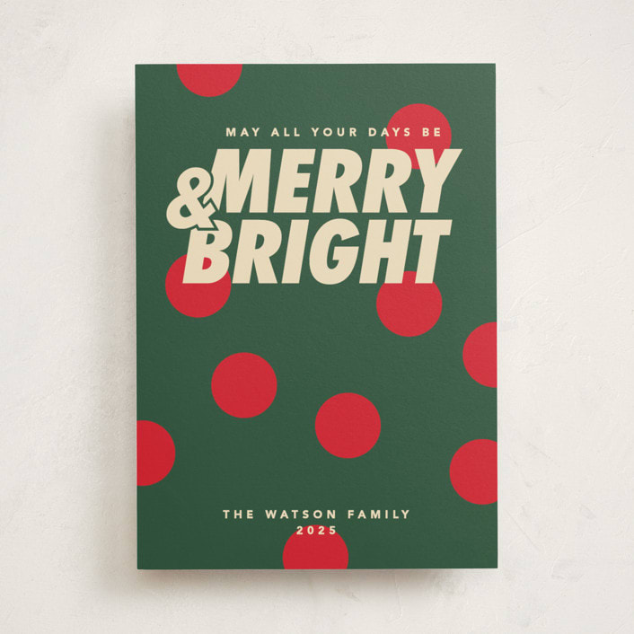 "Christmas polka" - Holiday Cards in Pine by Creo Study - Front