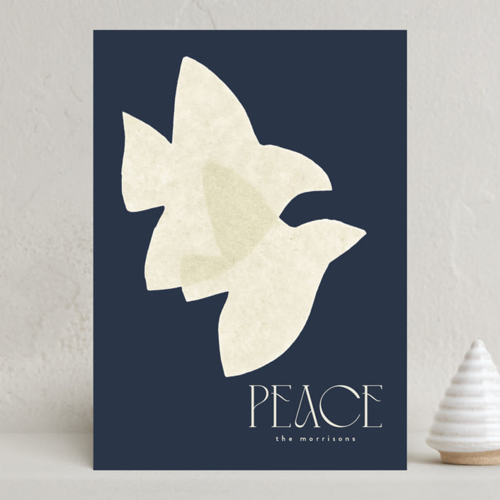 "Doves" - Holiday Cards in Midnight by Tamara Hilje - Front