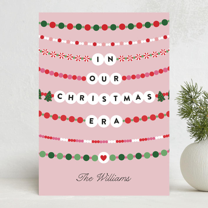 "Merry Era" - Holiday Cards in Bubblegum by Pixel and Hank - Front
