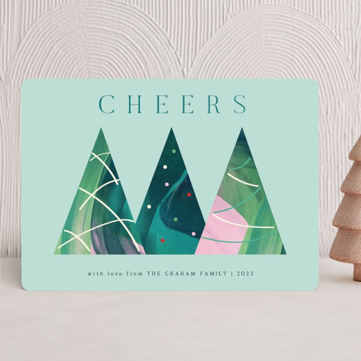 "abstract trees" - Holiday Cards in Lake by Elly - Front