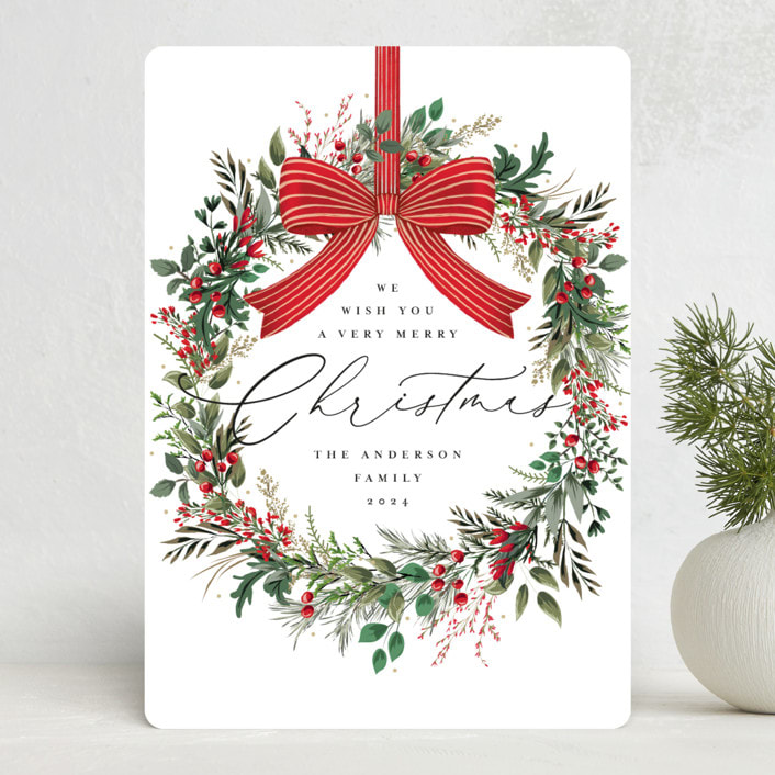 "Festive Holiday" - Holiday Cards in Snow by Susan Moyal - Front