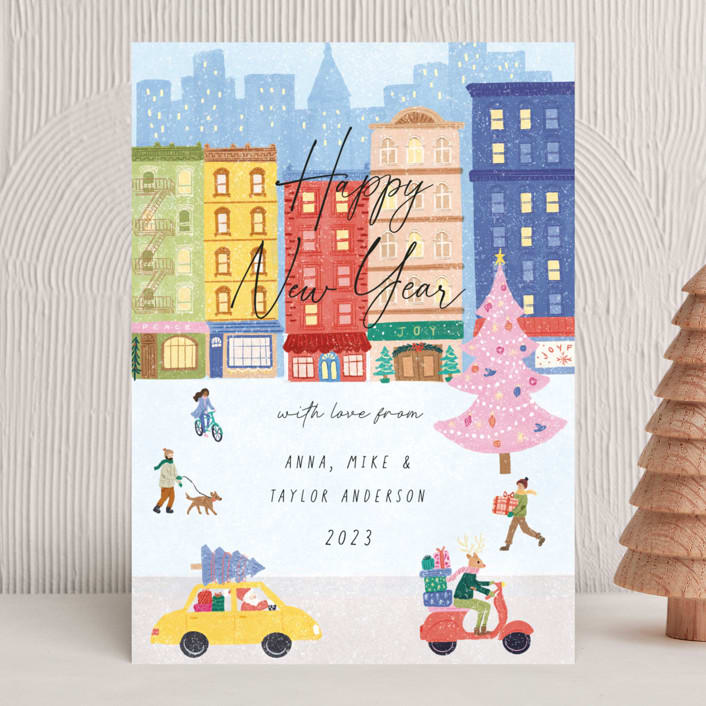"Snow City" - Holiday Cards in Sky by Elly - Front