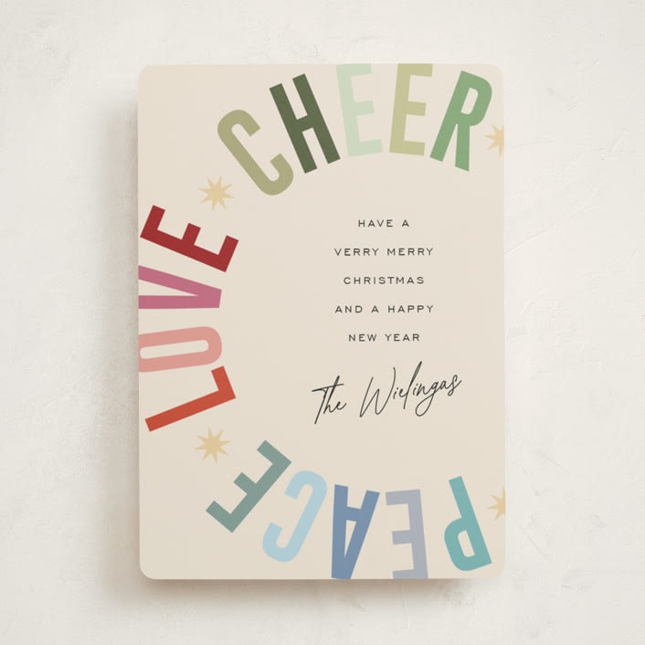 "Holiday Three" - Holiday Cards in Confetti by Pixel and Hank - Front