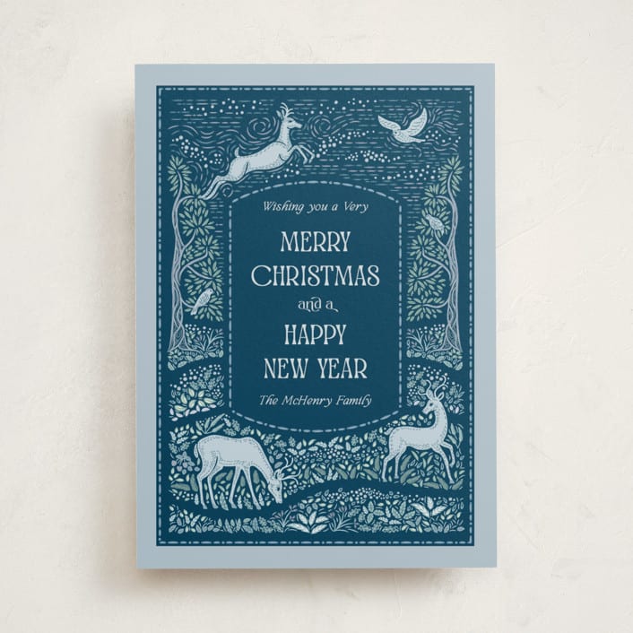 "Frosty Forest" - Holiday Cards in Evening by Paper Sun Studio - Front