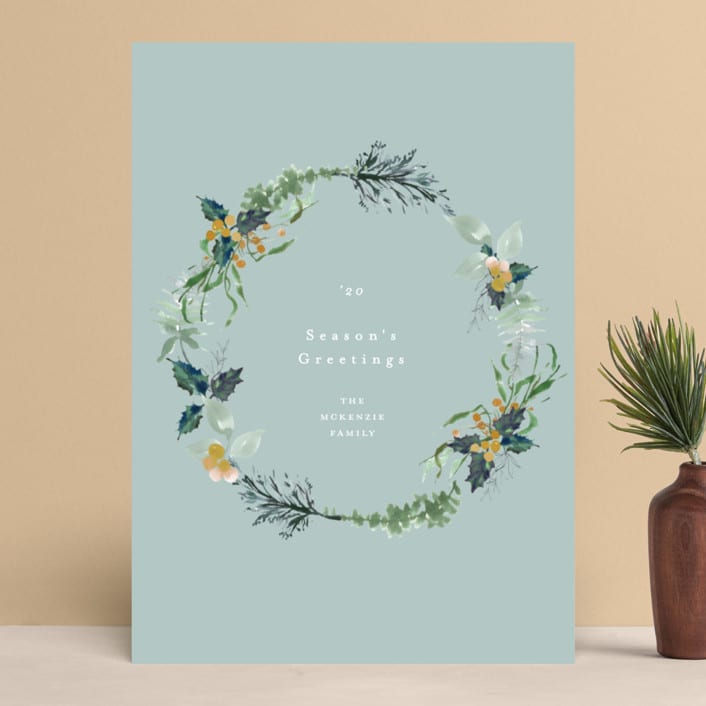"fresh wreath" - Holiday Cards in Autumn by Phrosné Barwood - Front