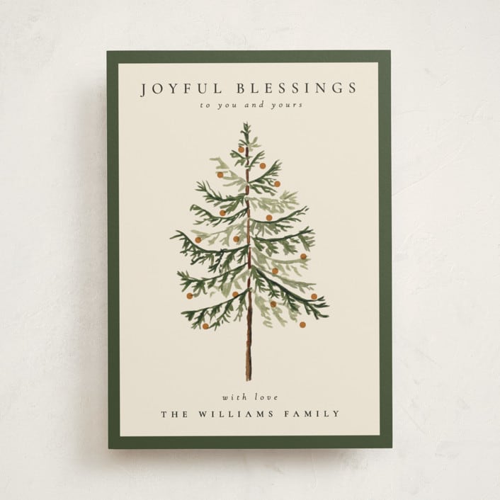 "Vintage Spruce" - Holiday Cards in Pine by Amy Kross - Front