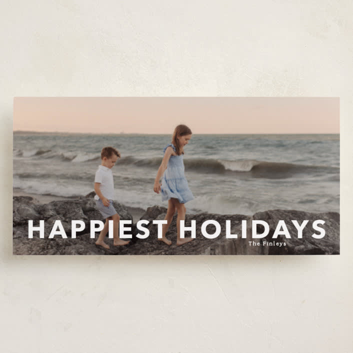 "Gilded" - Tall Holiday Cards in Cotton by Angela Thompson - Front