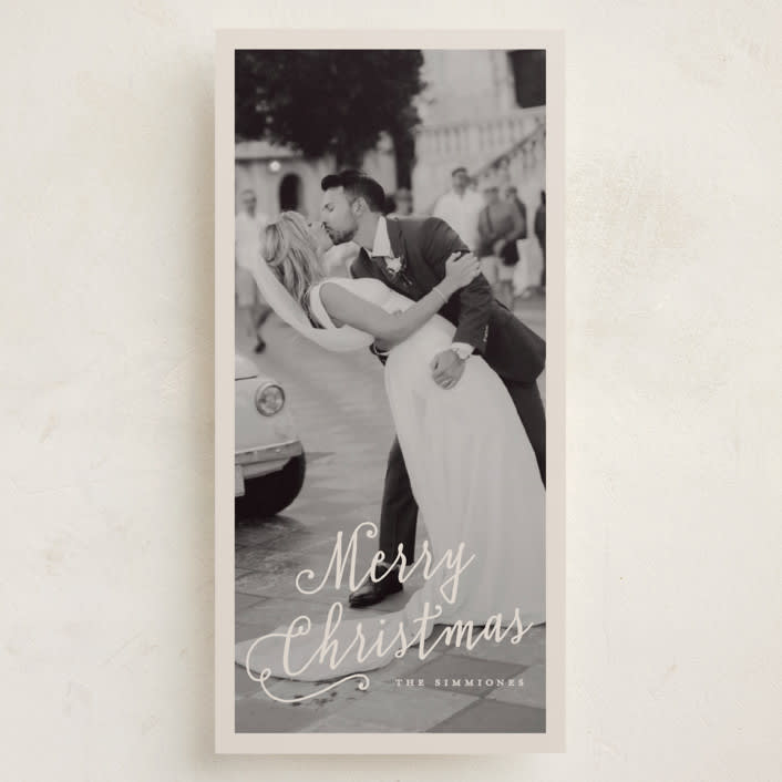 "Simeonne" - Tall Holiday Cards in Marshmallow by Pati Cascino - Front