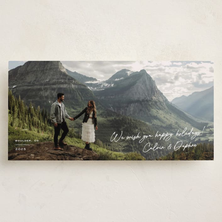 "Alpine" - Tall Holiday Cards in Snow by Jackie Crawford - Front