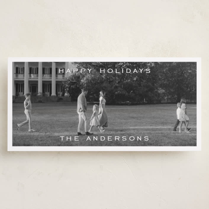 "Regalia" - Tall Holiday Cards in Snow by Jelena Vuletic - Front