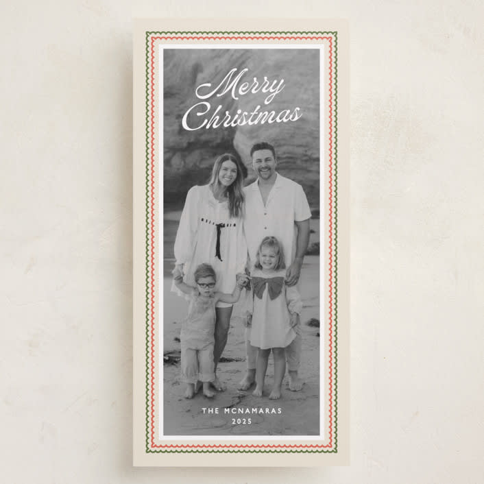 "Sunny Frame" - Tall Holiday Cards in Sugar Cookie by Olivia Raufman - Front