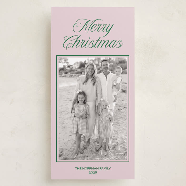 "prep" - Tall Holiday Cards in Petal by Annie Shapiro - Front