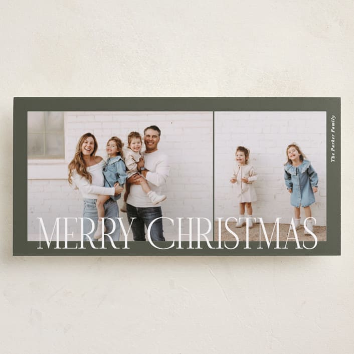 "Classic & Modern" - Tall Holiday Cards in Pine by Brianne Larsen - Front