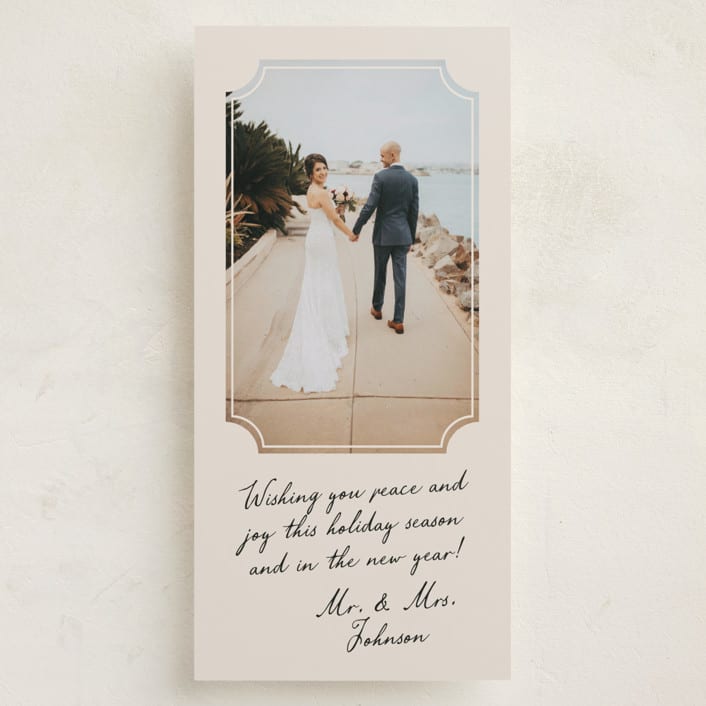 "Selena" - Tall Holiday Cards in Marshmallow by Pati Cascino - Front