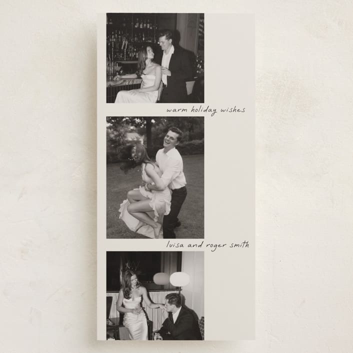 "Film" - Tall Holiday Cards in Vanilla by Tamara Hilje - Front