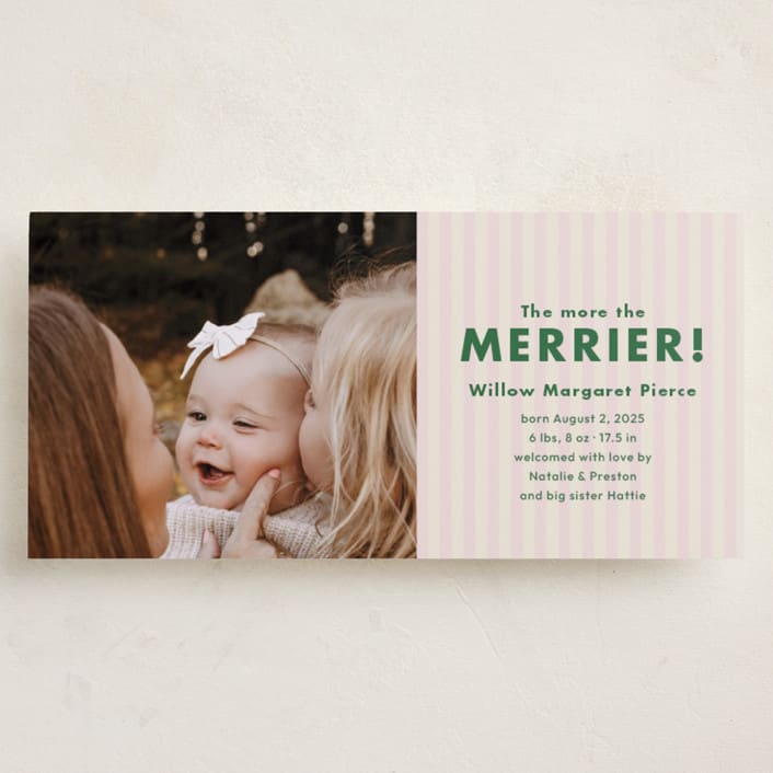 "Lulu" - Tall Holiday Cards in Ballet Slipper by Megan Davis - Front