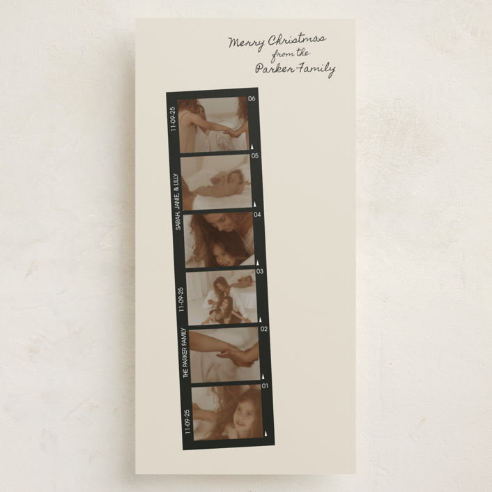 "Vintage Holiday Vibe" - Tall Holiday Cards in Eggnog by Cleghorn Creative - Front
