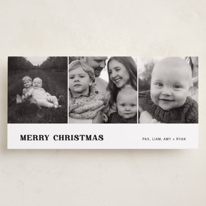 "Retro Three photo" - Tall Holiday Cards in Paper by Ani Somi - Front