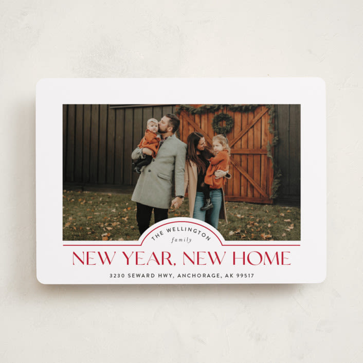 "New Home" - Holiday Cards in Scarlet by Iveta Angelova - Front