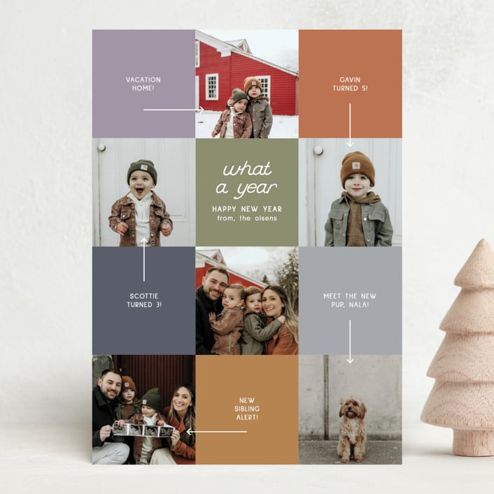 "Year in Review" - Holiday Cards in Vintage by elithing - Front
