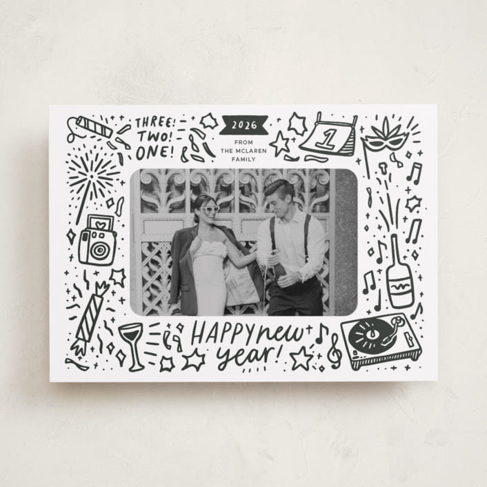 "Three! Two! One!" - Holiday Cards in Metal by Abbigail Lim - Front