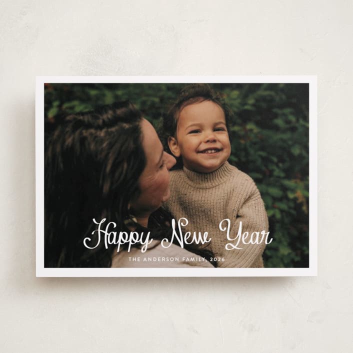 "cursive bottom" - Holiday Cards in Winter by Cass Loh - Front