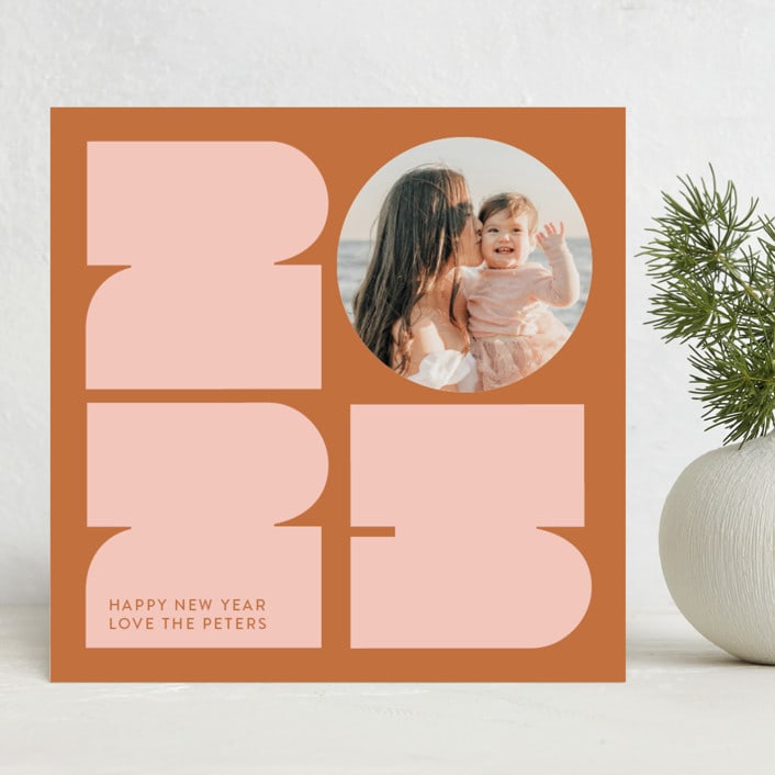 "boxy" - Holiday Cards in Copper by Lori Wemple - Front