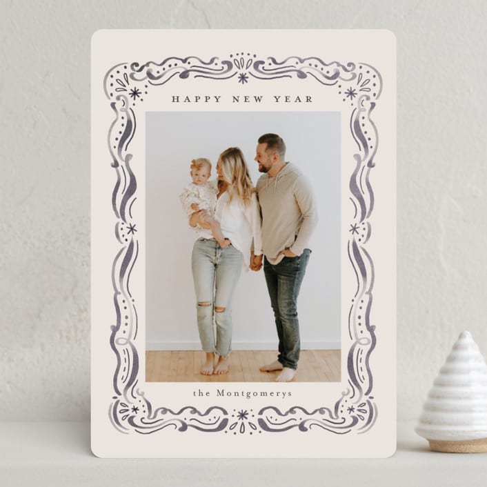 "Swirled" - Holiday Cards in Ink by Petra Kern - Front