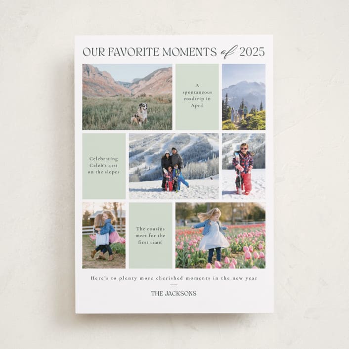 "Favourite Moments" - Holiday Cards in Juniper by Adelyn T. - Front